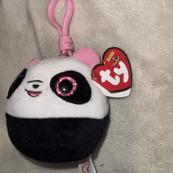 Ty squish a boo “Bamboo the panda” plushie clip NWT - Picture 2 of 5